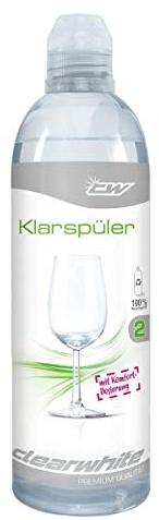 Clearwhite Klarspüler 500ml in Dosierflasche mit innovativer Verschlußkappe, verzögert die Glaskorrosion, hygienische Sauberkeit