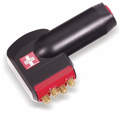 RED OPTICUM LRP-06H Rocket LNB Quattro I Hitze- & kältebeständiger Digital-LNB 4-fach mit 0.1dB Rauschmaß - nur mit Multischalter nutzbar I Full HD - 3D - UHD - 4K Ready I LNB Multischalter