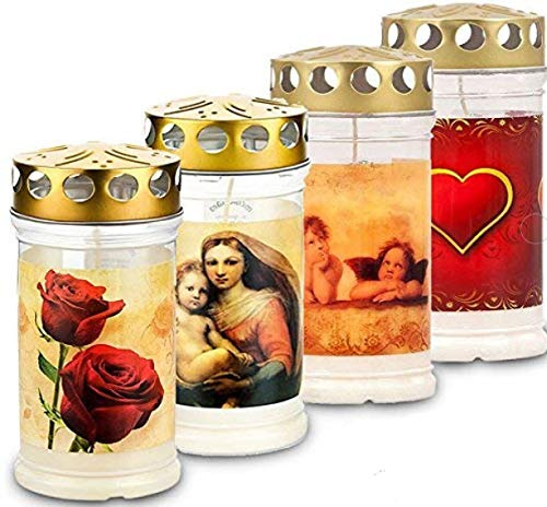 Memoriam, candela perpetua con coperchio e motivo Motiv: Mix (20 Stück)