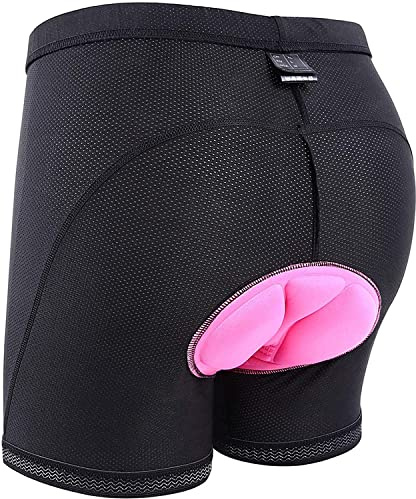 Sportneer Cuissard de Cyclisme pour Femmes rembourrés avec Gel 3D pour Femmes, sous-vêtements de vélo pour vélo, S - XXL (XXL)
