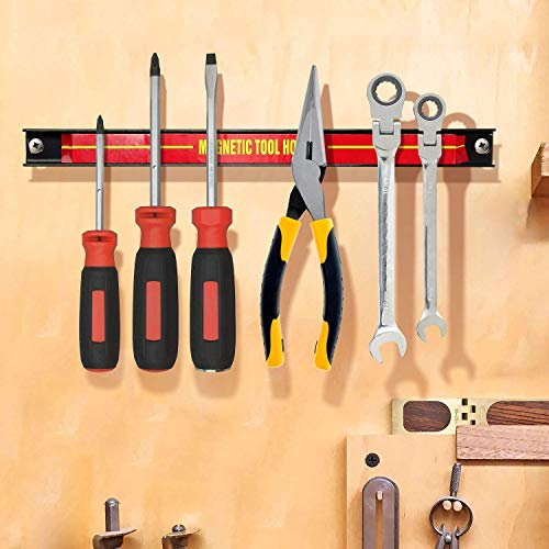 SmashingDealsDirect® Magnetic Tool Holder Space Saving Wall Strip Garage Workshop Workbench Tool Holder Organizer (1, 12 Inch)