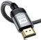 4K HDMI Kabel 7,5Meter, Sweguard HDMI 2.0 auf HDMI Kabel 4K@60Hz 18Gbps Nylon Geflechtkabel, vergoldete Anschlüsse mit Ethernet/Audio Rückkanal, kompatibel Video 4K UHD 2160p,HD 1080p, Xbox PS4 (GRAU)