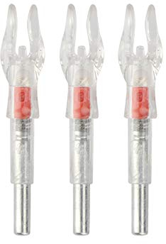 SHARROW 6/12 Stück Pfeil Nocken Leuchtnocken Licht Automatisch beleuchtete für Innendurchmesser 4,2mm Pfeilwelle, Armbrust Compoundbogen Sport Bogenschießen Training Pfeil Zubehör (Rot, 6 Stücke)