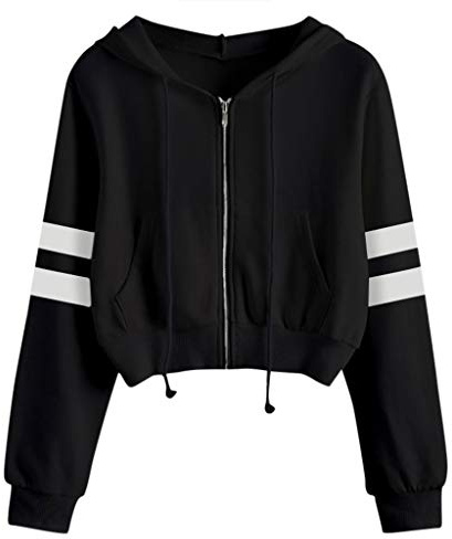 Kobilee Felpa Donna con Zip Felpata Leggero Elegante Hoodie Curvy Maglietta Sweatshirt Felpa con Cappuccio e Zip Cotone Maglia Morbide Maglione Felpe Corta Invernale Manica Lunga