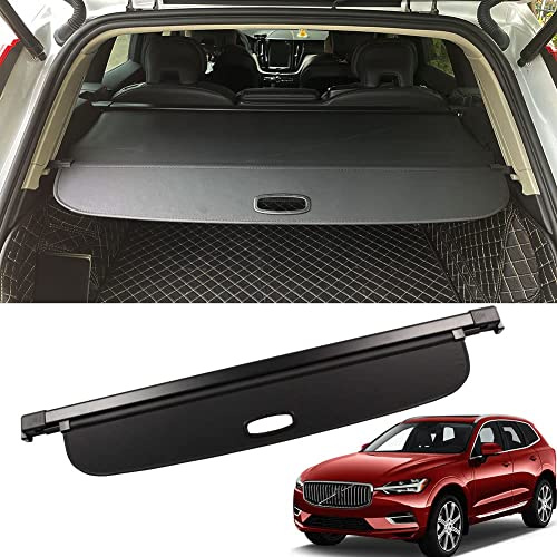 HEYCE Cubierta de Área de Carga Cubierta de Protección Maletero para Volvo XC60 2018-2022 Cubierta Carga Cubierta Maletero Extensible Negra Persiana Enrollable