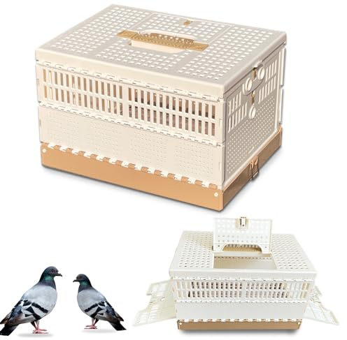 Folding Bird Cage Pigeons Travel Cage Training Cage Release Pairing Cage Plastic Nest Box for Pet Bird Racing Small Animals