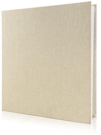 Fotoalbum för egendesign, scrapbook fotoalbum, stort fotoalbum linne, 40 sidor, vykortalbum baby, bröllopsalbum,beige