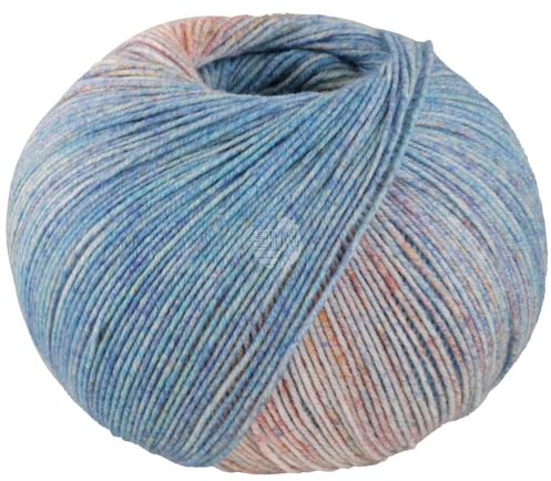 LANA GROSSA Meilenweit 100 Merino extrafine Shades | Hochwertiges Sockengarn, waschmaschinenfest | Handstrickgarn aus 75% Schurwolle & 25% Polyamid | 100g Wolle, Stricken & Häkeln | 420m Garn FB7228