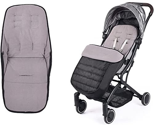 Saco de dormir para cochecito de bebé, saco de dormir de invierno, impermeable, acolchado para asiento de cochecito, cálido, resistente al viento, funda acolchada para cochecito, negro, bolsa de pie