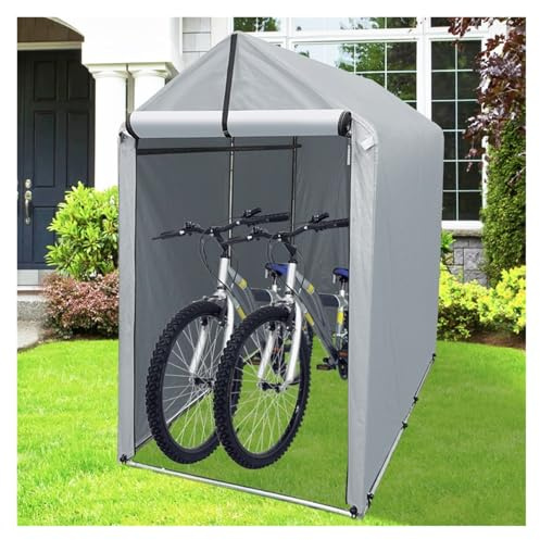 QSTGX Tettoia Per Esterno Capanno Attrezzi Da Giardino Tenda per biciclette da casa Modello a tetto a due falde per moto, attrezzi da giardino, giocattoli, tosaerba