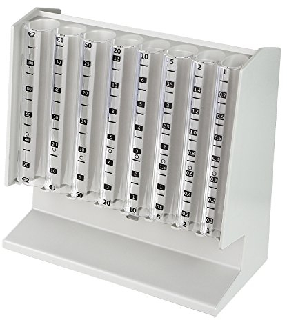 HMF 4700-07 Coin Sorter Counter, Money Box 21 x 10 x 19,5 cm, light gray