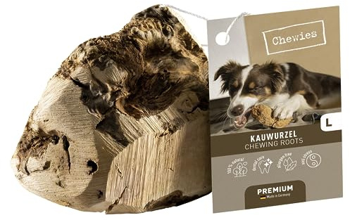 Chewies Kauwurzel für Hunde aus Baumheide Wurzel - 100 % natürliches Hunde-Spielzeug risikoarm & langlebig - Größe L: Für Hunde ab 20 kg Körpergewicht, L (1er Pack)