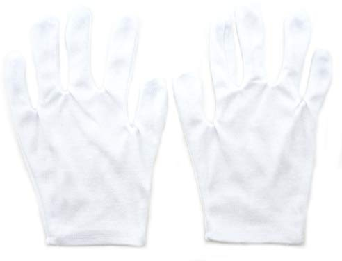 HAND ® 12 par GL1-handskar Vitmyntsmycke Silverinspektion Terylen bomullshandskar - En storlek - Lätt vikt