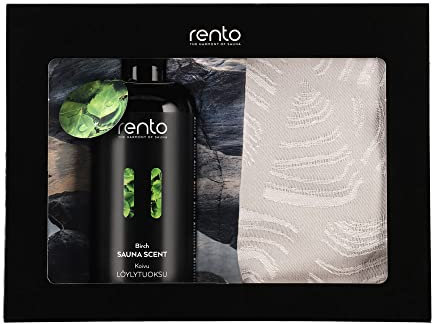 Rento - Set de regalo para sauna de abedul y toalla de sauna