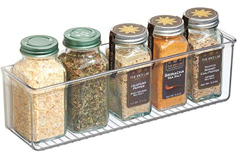 iDesign AFFIXX Plastic Wall Mount Organizer for Kitchen, Bathroom, Office, Bedroom, Garage, Craft Room, 3 x 11 x 3.25, Clear