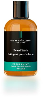 The Art of Shaving Beard Wash - Leaves Beard Hair Clean & Soft, Removes Dirt, Oil, & Impurities, Peppermint, 4 Fl Oz