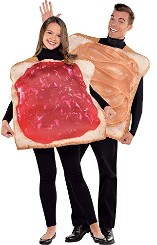 amscan 844269-55 Set mit 2 Kostümen für Paare mit Erdnussbutter, mehrfarbig, Einheitsgröße