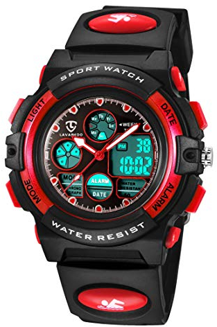 aswan watch Montre Digitale Enfant avec Chronomètre, Eclairage, Alarme, Calendrier-Montres Sport pour Fille Garcon avec Bracelet en Silicone
