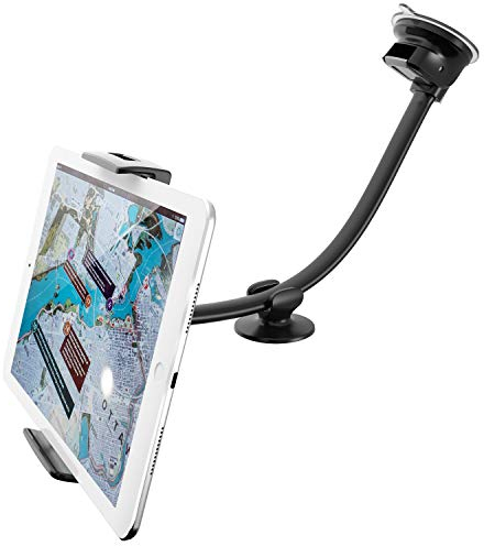 APPS2Car Handyhalterung Auto, 360 Tablet Halterung Windschutzscheibe, Armaturenbrett kfz, Saugnapf Autohalterung, Kompatibel für iPad, iPhone, Samsung und Geräte von 4 bis 11 Zoll