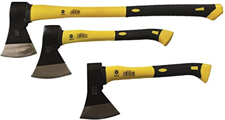 Axt Beil Spaltaxt Holzaxt 600 1000 1250 g Fiberglasstiel 3 tlg Set