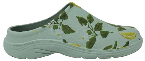 Briers Sicilian Lemon Comfi - Zuecos de jardín sin cordones con suela suave, azul claro, 37 EU
