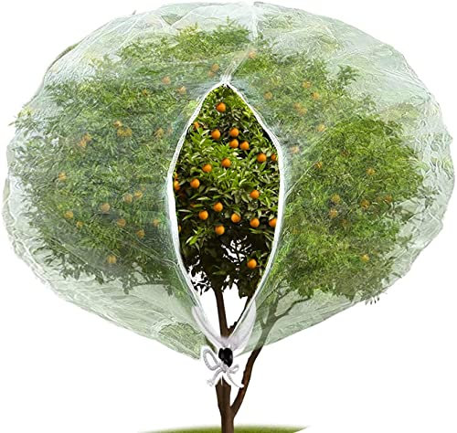 Schleuder Insect Bird Barrier Netting Mesh with Zipper,Garden Bug Netting Plant Cover for Protect Plant Fruits Flower from Insect Bird Eating (84 x 72 Inch)