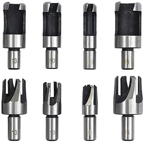 Treki Brocas cónicas de acero al carbono, tapones de madera para taladros cortadores 1/4, 3/8, 1/2, 5/8
