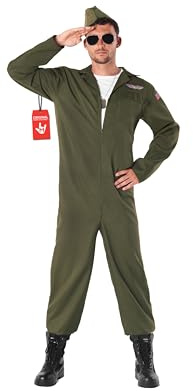 Fun Shack Disfraz Piloto de Avion Hombre, Disfraz Aviador Halloween, L