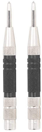 2 Uds Punzón Central Automático con Resorte Perforador de Orificio Central Herramienta de Trazado de Marcador de Centro de Impacto para Metal, Plásticos, Madera