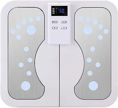 Masseur de pieds EMS, appareil de massage Shiatsu portable 2 en 1 for les pieds et le dos, thérapie par la chaleur relaxant la fatigue, soulagement des douleurs musculaires, favorisant la circulation