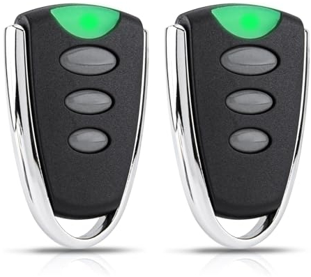 94335E/EML Émetteur manuel 433,92 MHz pour Chamberlain LiftMaster 84335E/EML 84330EML Télécommande MotorLift ML500/700/750/850, LM600/LM800A/LM1000 Ouvre-porte de garage (lot de 2 porte-clés modèles)