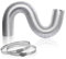 Exhaust Hose, 110 mm x 3 m Ventilation Duct Made of Thickened Pure Aluminum + 2 Stainless Steel Hose Clamps for Extractor Hood