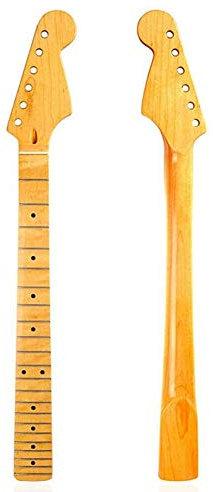 RuiJOTWAT 22-Bund-Ersatzgriffbrett mit Ahornhals für Strat St Stratocaster (Lack)