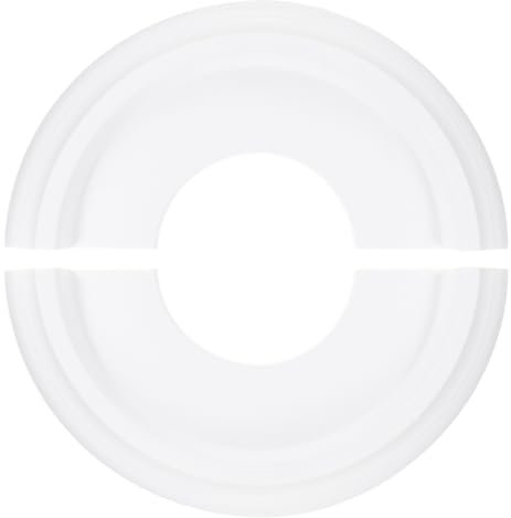 PATIKIL Medallones de Techo, 25x10cm Rosetón de Estuco de Espuma PU Placa de Cubierta Medallón de Araña para Techo Ventilador Pared Lámpara, Estilo Clásico Dividido, Blanco