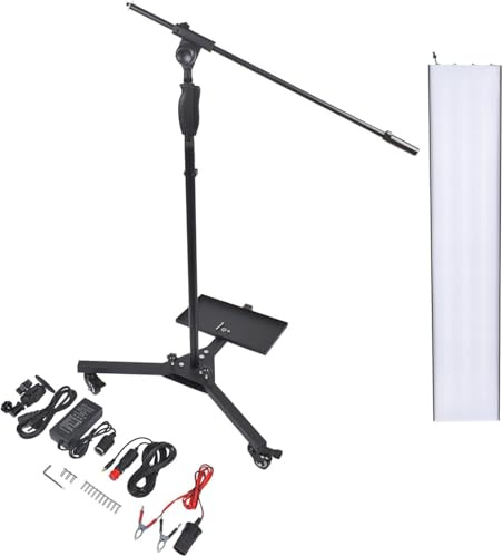 Dixhills Luz de detección de reparación de baches LED para reparación de abolladuras sin pintura en el automóvil. Herramienta de eliminación de abolladuras con reflector y lámpara de placa ajustable