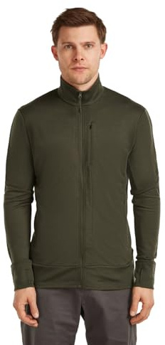 icebreaker Men's Merino 260 Quantum Long Sleeve Zip Jacket - DARK LODEN - Large