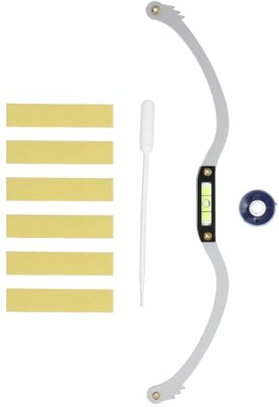 Mipcase Righello Orizzontale per Sopracciglia in Metallo Resistente Strumento di Mappatura e Misurazione Preciso per Trucco Professionale Modellatore Pratico per Sopracciglia