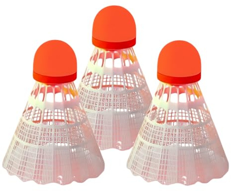 Generisch Juego de pelotas de bádminton para entrenamiento a prueba de viento, con volantes de nailon luminoso, diseño de efecto luminoso con iluminación integrada | Patio trasero, césped, patio