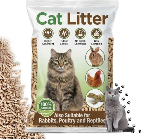 30L Highly Absorbent Cat Litter Odour Controlled Natural Soft Pet Bedding (1 x 30L)