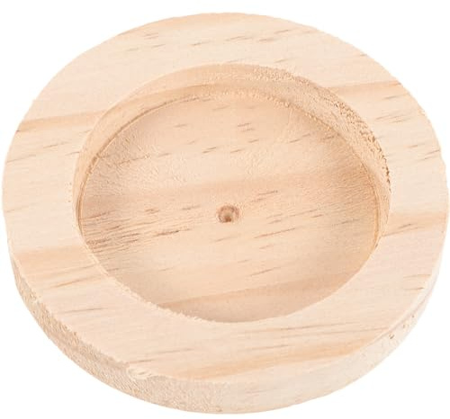 Toyvian Comedero de Madera Superficie Lisa y Buena Durabilidad, Plato Resistente Adecuado para Alimentación Diaria para Hámster y Animales Pequeños
