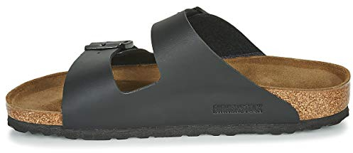 BIRKENSTOCK Classic Arizona Birko-Flor, Unisex-Erwachsene Pantoletten, Schwarz (Schwarz), 44 EU