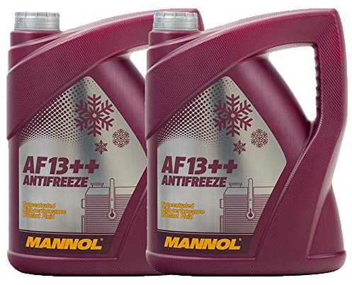 MANNOL 2 x 5 Liter AF13++ Antifreeze Kühlerfrostschutz Konzentrat Rot G13