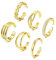 Adramata 6 Stück 14 Karat Gold Gefüllte Zehenringe für Damen Blumenherz Offene Zehenringe Daumenringe Verstellbare Ring Gold Zehenringe Set Sommer Strand Fußschmuck