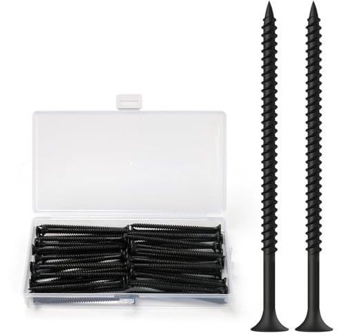 FOMGIIN Spanplattenschrauben Schnellbauschrauben M3.5 x 70mm, 50 Stück Schwarz Grobgewinde Schnellbauschraube Holz Trockenbauschrauben, Trockenbau Rigips Schrauben Gipskartonschraube Gipskarton