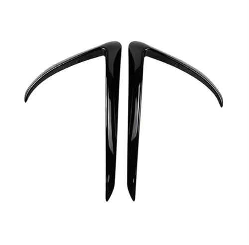 Sourcil Phare Voiture Pour Tesla Pour Modèle 3 Accessoire Voiture Garniture Lame Avant Sourcil Léger Couteau Vent Couverture Pare-chocs Autocollant ABS Lampe Décoration Garniture Paupières Voiture(Bri