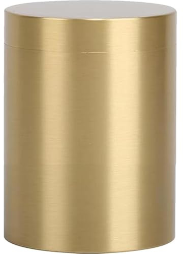 CIYODO Copper Tea Canister with Airtight Lid 4.72In Vintage Style Loose Tea Leaf Storage Jar Multi-Use Kitchen Canister for Coffee Sugar Snacks