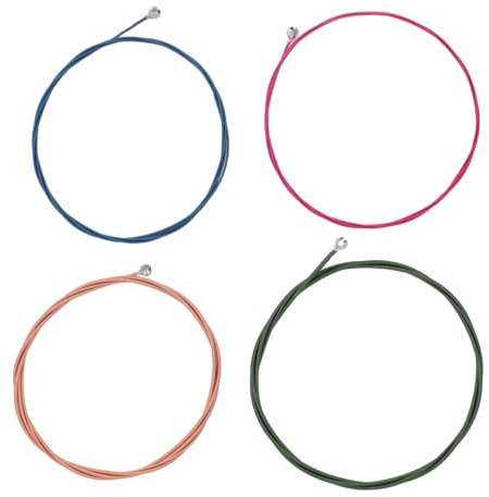 Juego de Cuerdas para bajo Eléctrico, 4 Piezas Juego de Cuerdas para bajo de Colores Accesorios para Instrumentos de bajo Sonido Claro y Brillante Reemplazo de Cuerdas para bajo