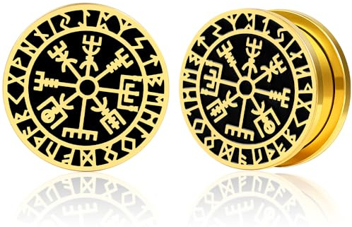 DOEARKO Flesh Tunnel Rostfritt Stål Öronförlängare Tunnel Ear Stretching Piercing för Män Och Kvinnor 8 mm till 16 mm, 16mm, Rostfritt stål, Rostfritt stål