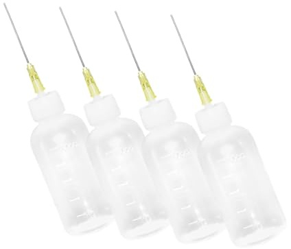 Alasum 4pcs Dispensing Bottle for Liquids Needle Top Squeeze Bottle for Model Railway Train Tracks and Precision Crafting Applications