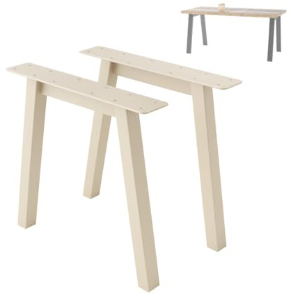 NWELD Gambe da Tavolo Struttura in Metallo Beige 72x72x11cm DIY - Gambe Loft Industriali per Tavolino, Tavolo da Pranzo, Scrivania, Tavolini da Caffè